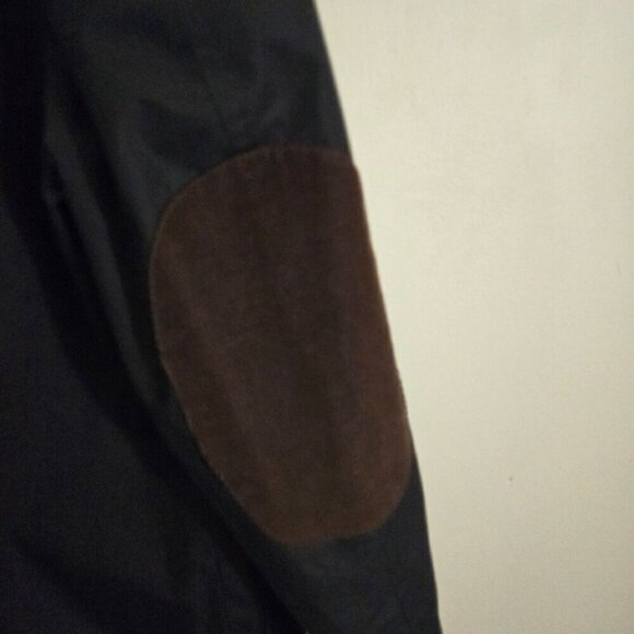 Kroon Black Brown Corduroy Collar Elbow Patches Chore Jacket Size L - Picture 3 of 7